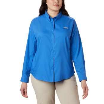 Columbia Ženske Košulje - PFG Tamiami II Long Sleeve Plus Size Plave | FJNK-45761